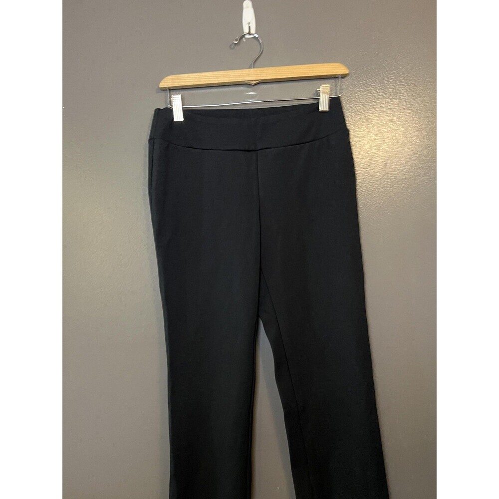 Insight Pants Womens 2 Black Pull On Stretch Dress Bootcut Ponte Knit Office